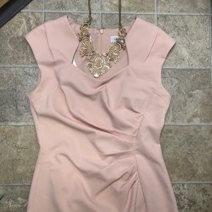 Cute Pastel Ashy Pink Professional Dress